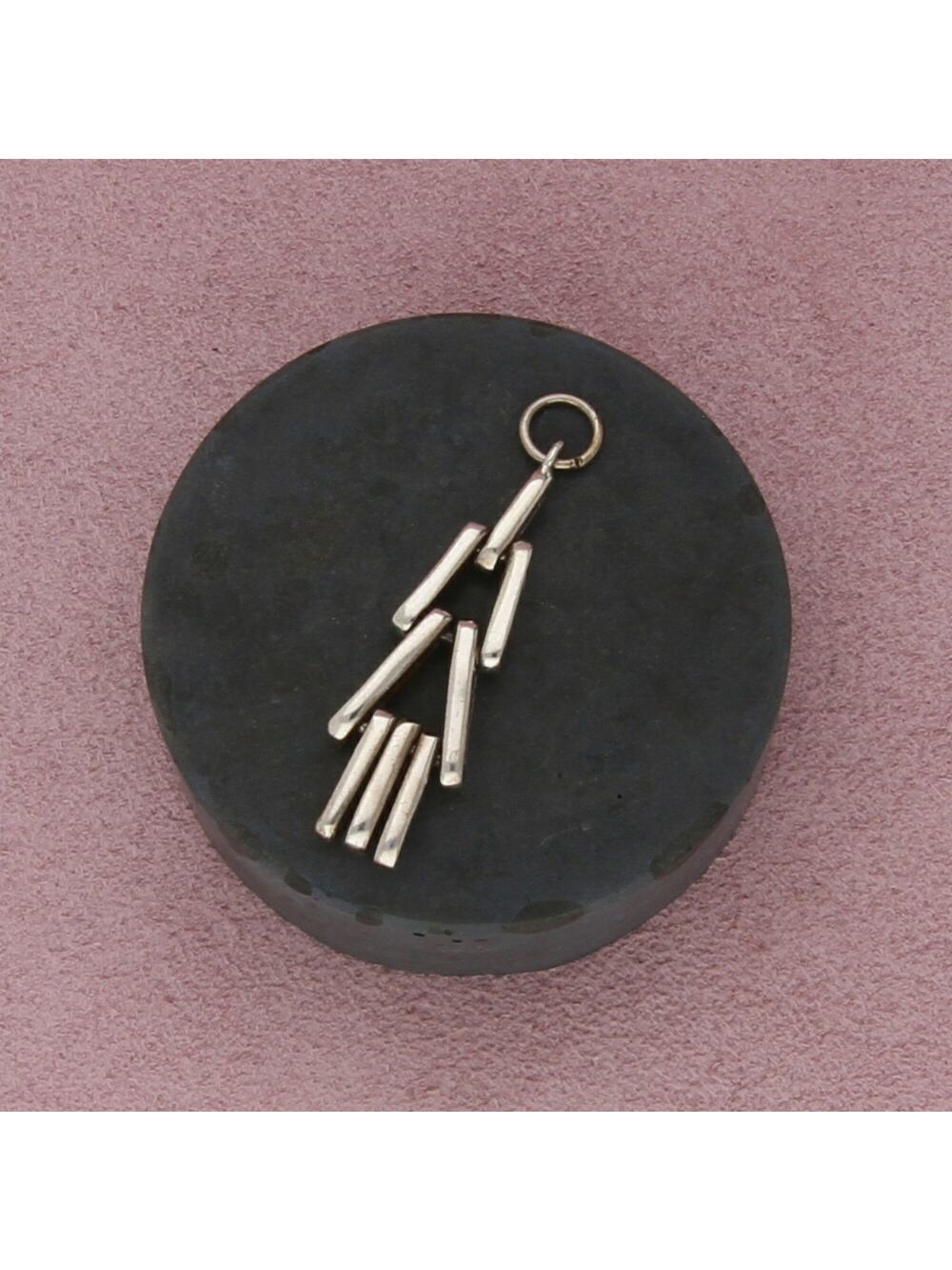 sterling silver vintage chain dangle pendant